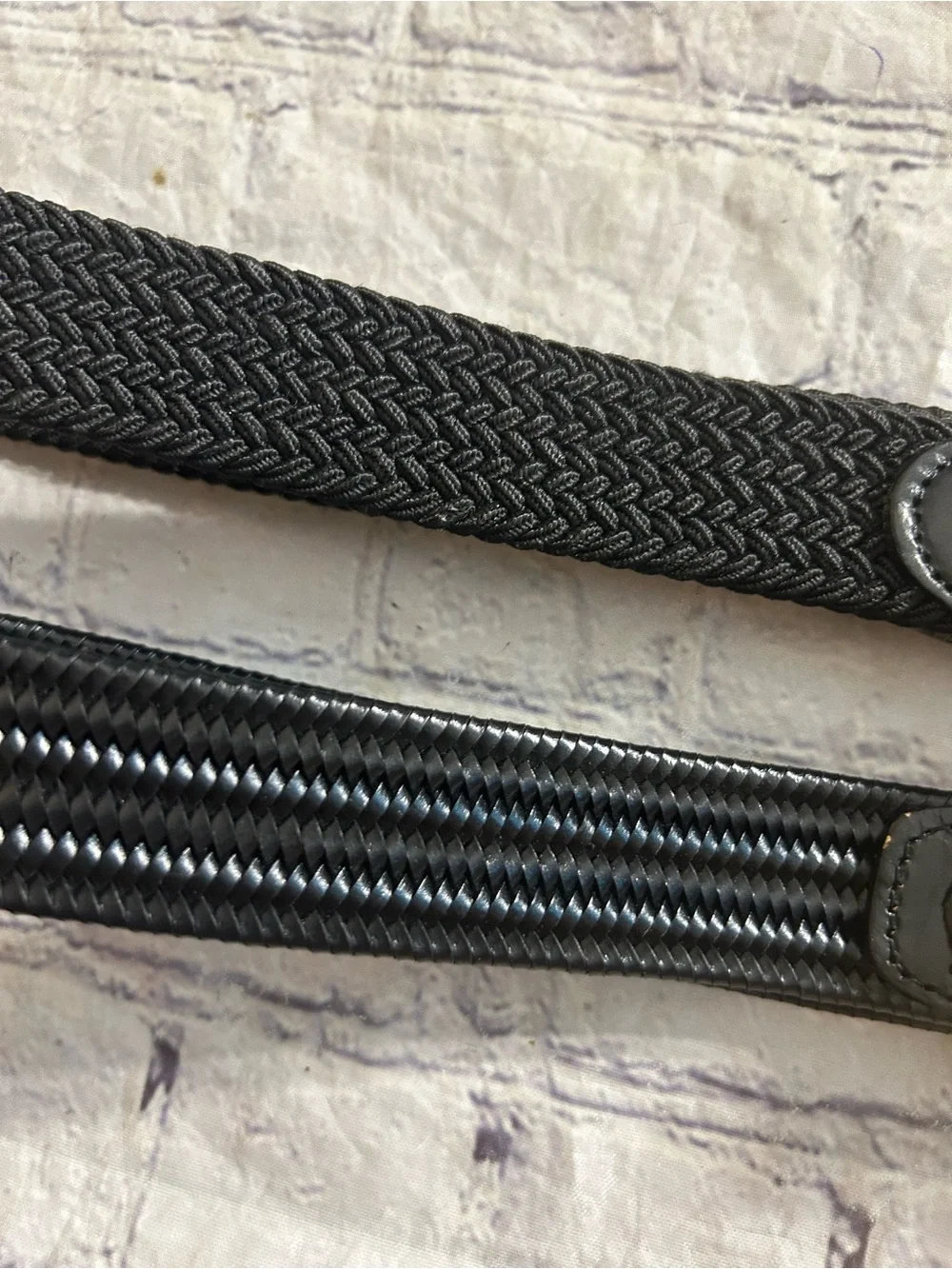 TILLEY ENDURABLES  CANADA BLACK STRETCH LEATHER & BLACK LEATHER TEXTURE STRETCH